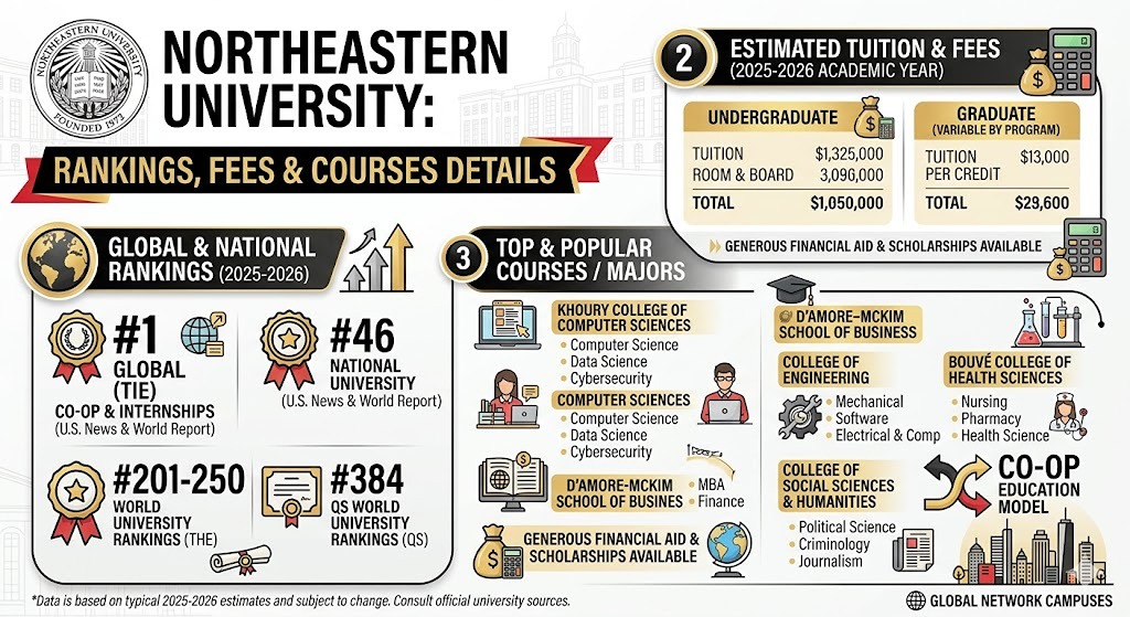 Northeastern University : Rankings, Fees & Courses Details