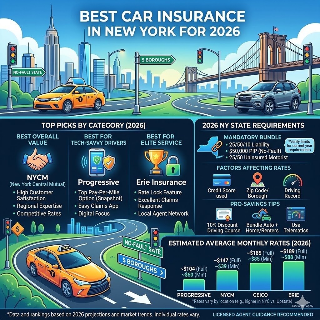 Best Car Insurance in NewYork for 2026