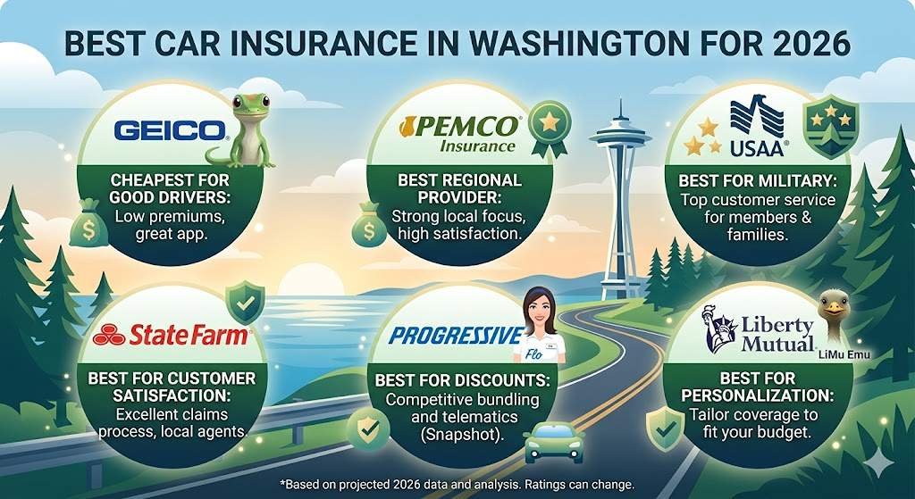 Best Car Insurance in Washington for 2026
